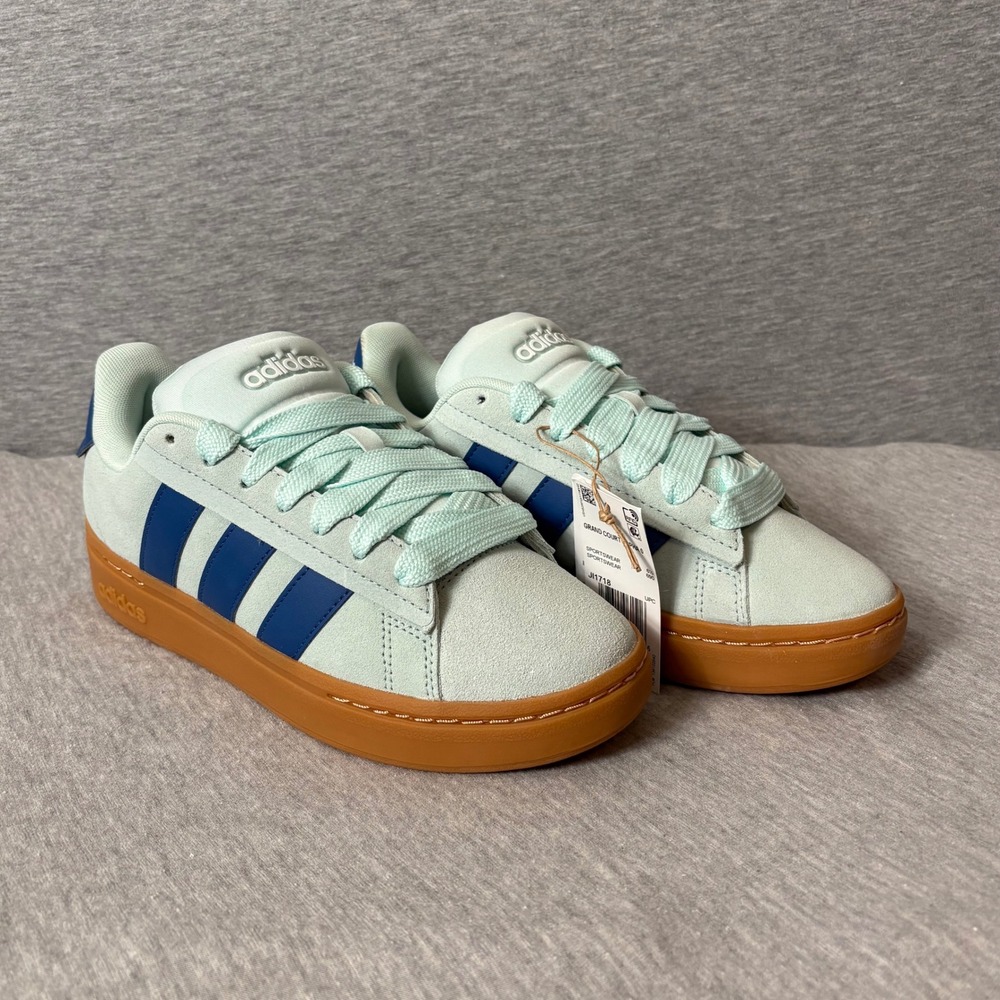 Adidas Grand Court Alpha 0 Women's Mint Green Gum Sole Sneakers Size 8 US